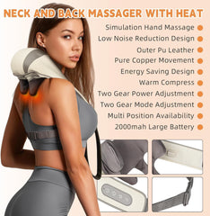 Neck Electric Massager U-Shaped with Vibration for Neck Pain Relief, Cervical, Memory Foam GenzVybs