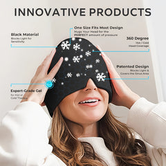 Migraine Relief Cap for Migraines, Headaches, Sinuses, Tension Relief Headache Relief Cap Hot and Cold Therapy Relaxing Thermax Migraine Cap, Migrane Relaxing Cap - Multicolor GenzVybs